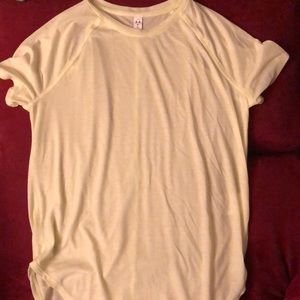 Neon Yellow Under Armour Shirt With Cutouts Sz S